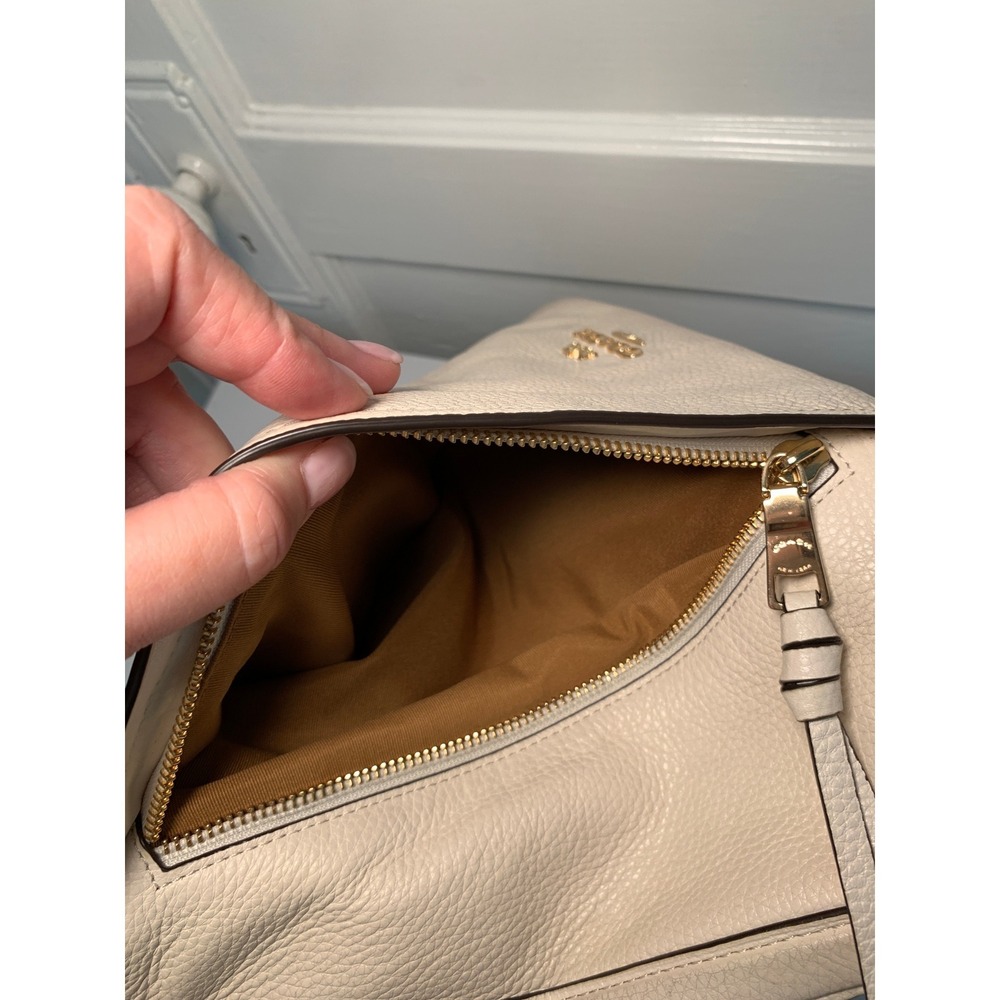 Coach Marlon Shoulder Hobo Handbag In Chalk White Pebbled Leather F79994 $325 - Picture 13 of 16